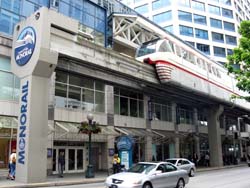 The Westlake Center Monorail station